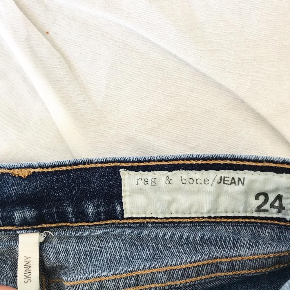 Rag & Bone medium wash Hampstead Skinny Jeans 24 - Picture 10 of 13